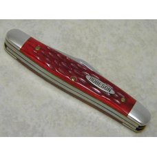 Robeson ShurEdge USA (by Queen Cut. Co.) Red Bone 632728 Stockman Knife in Box c.1999