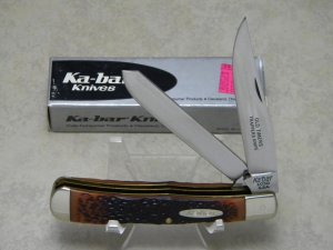 Ka-Bar 1030 USA Delrin Old Timers Trappers Knife in Box c.1966-1982