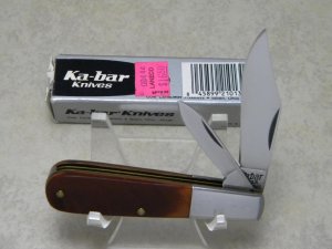 Ka-Bar 1013 USA Saw Cut Delrin Barlow Knife in Box c.1966-1982
