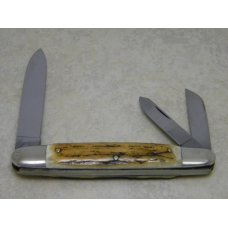 Kissing Crane Solingen Germany Stag Anglo Saxon Whittler Knife Gen. Robert E Lee - c.1976
