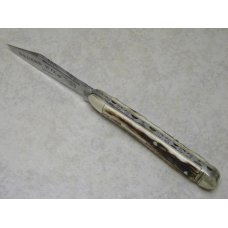 Fight'n Rooster Germany Frank Buster Cutlery Co. Stag Deuces Wild Jack Knife with Filework