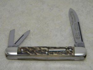 Fight'n Rooster Germany Frank Buster Cutlery Co. Stag 1981 Tenn. KY Knife Club Whittler Knife