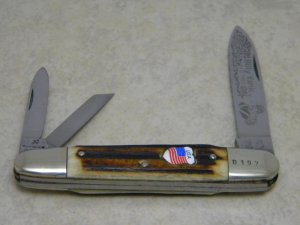 Kissing Crane Solingen Germany Stag Whittler Knife Billy Yank - c.1976