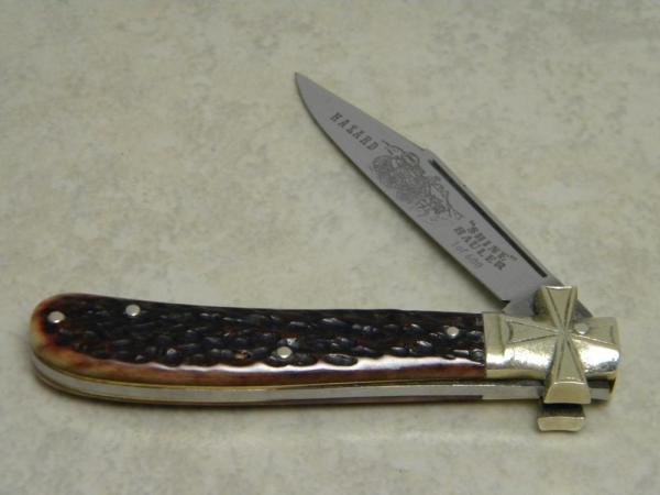Fight'n Rooster Germany Frank Buster Cutlery Co. Bone Hazard Shine Hauler Ornate Bolsters Jack Knife Fight'n Rooster Germany Frank Buster Cutlery Co. Bone Hazard Shine Hauler Ornate Bolsters Jack Knife