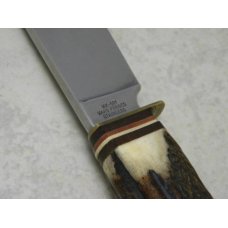 J.A. Henckels Germany HK-501 Stainless Stag Presentation Hunter Bear Etch Fixed Blade Sheath Knife J.A. Henckels Germany HK-501 Stainless Stag Presentation Hunter Bear Etch Fixed Blade Sheath Knife