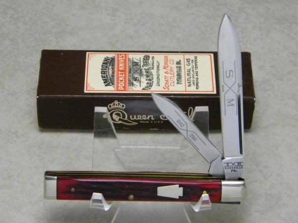 Schatt & Morgan Titusville PA Queen Steel USA 1992 Red Bone 042296 Doctor's Knife in Box Schatt & Morgan Titusville PA Queen Steel USA 1992 Red Bone 042296 Doctor's Knife in Box