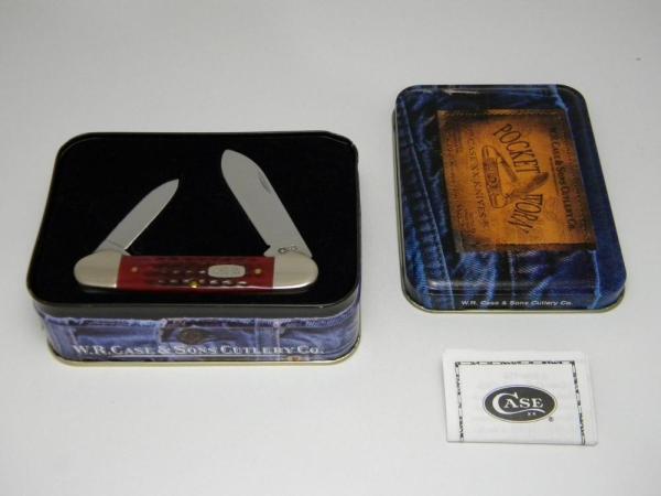 Case XX USA 3 Dot (1997) Pocket Worn Old Red Bone 62131 SS Canoe Knife in Tin Case XX USA 3 Dot (1997) Pocket Worn Old Red Bone 62131 SS Canoe Knife in Tin