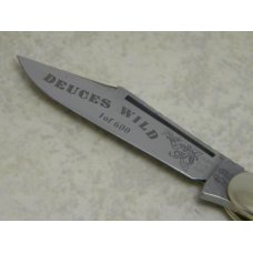 Fight'n Rooster Germany Frank Buster Cutlery Co. Stag Deuces Wild Jack Knife with Filework Fight'n Rooster Germany Frank Buster Cutlery Co. Stag Deuces Wild Jack Knife with Filework