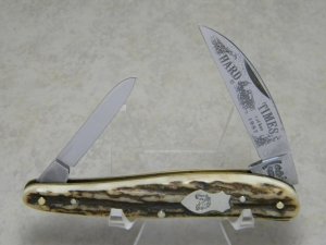 Fight'n Rooster Germany Frank Buster Celebrated Cutlery Stag Hard Times Wharncliffe Knife c.1987