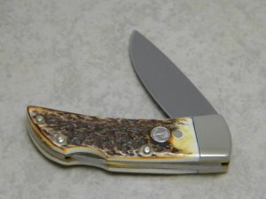Boker Germany Stainless Tree Brand Stag Little Lockback Knife