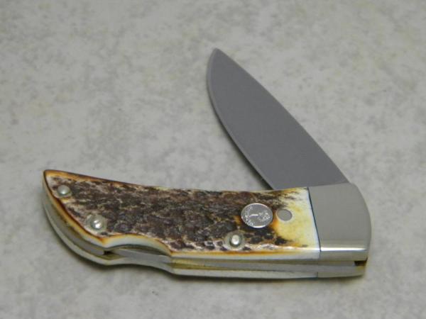 Boker Germany Stainless Tree Brand Stag Little Lockback Knife Boker Germany Stainless Tree Brand Stag Little Lockback Knife