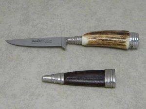 Linder Classic Solingen Germany Stag Tiny Fixed Blade Sheath Knife