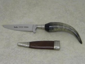 Linder Nicker Solingen Germany Horn Tiny Fixed Blade Sheath Knife