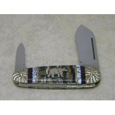 GEC Northfield UN-X-LD USA Brian Yellowhorse 262209 Sunfish Elephant Toe Prototype Knife in Tube