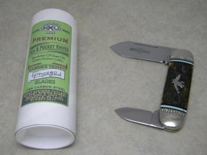 GEC Northfield UN-X-LD USA Brian Yellowhorse 62209 Ivory Elephant Toe Prototype Knife in Tube