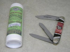 GEC Northfield UN-X-LD USA Brian Yellowhorse 541308 Large Whittler Prototype Knife in Tube
