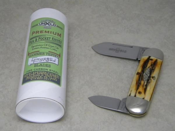 Great Eastern Cutlery GEC Northfield UN-X-LD USA 362208 Burnt Stag Elephant Toe Knife in Tube Great Eastern Cutlery GEC Northfield UN-X-LD USA 362208 Burnt Stag Elephant Toe Knife in Tube