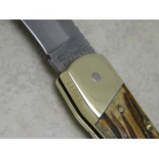 Schrade + USA LB-7 Uncle Henry Custom Stag Bear Paw Lockback Knife