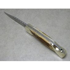 Schrade + USA LB-7 Uncle Henry Custom Stag Bear Paw Lockback Knife