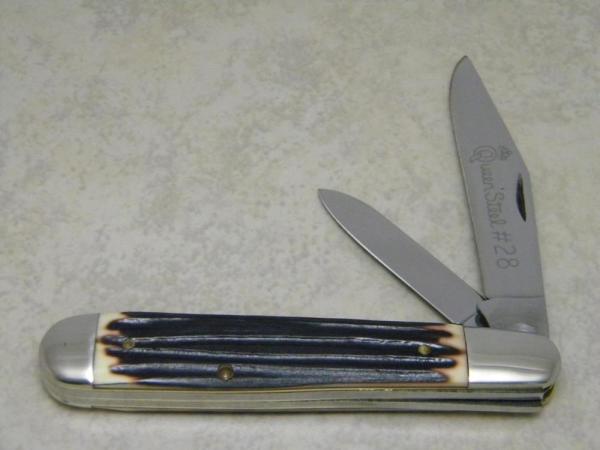 Queen Steel #28 Imitation Winterbottom Bone Large English Jack Knife c.1960's Queen Steel #28 Imitation Winterbottom Bone Large English Jack Knife c.1960's