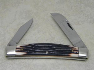 Queen Steel #31 Imitation Winterbottom Bone 2 Blade Large Congress Knife c.1960's