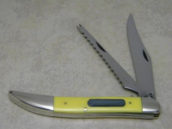 Case XX Stainless USA 4 Dot (1976) Yellow 32095 Toothpick Fish Knife Case XX Stainless USA 4 Dot (1976) Yellow 32095 Toothpick Fish Knife