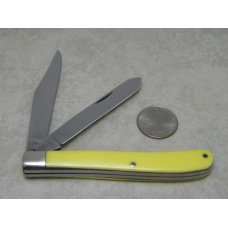 Case XX USA 4 Dot (1976) Yellow 32048 Slimline Trapper Farmers Jack Knife Case XX USA 4 Dot (1976) Yellow 32048 Slimline Trapper Farmers Jack Knife