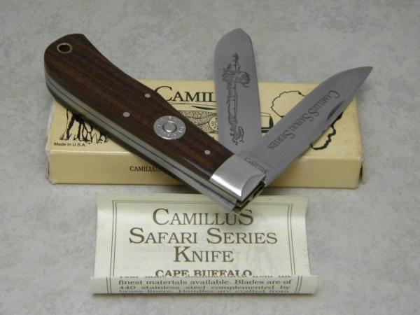 Camillus NY USA CSS-1 Wood Safari Series Cape Buffalo Jumbo Trapper Knife in Box Camillus NY USA CSS-1 Wood Safari Series Cape Buffalo Jumbo Trapper Knife in Box