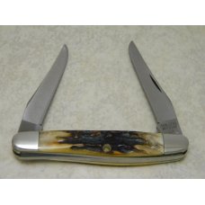 Case XX Stainless USA 2 Dot (1978) Gen. Stag SSP Red Etch Muskrat Knife Case XX Stainless USA 2 Dot (1978) Gen. Stag SSP Red Etch Muskrat Knife