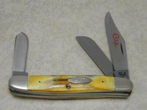 Case XX Stainless USA 2 Dot (1978) Stag 5347 HP SSP Red Etch Stockman Knife