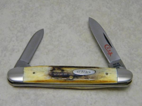Case XX Stainless USA 2 Dot (1978) Stag 5279 SSP Red Etch Pen Knife