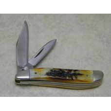 Case XX Stainless USA 2 Dot (1978) Stag 5220 SSP Red Etch Peanut Knife Case XX Stainless USA 2 Dot (1978) Stag 5220 SSP Red Etch Peanut Knife