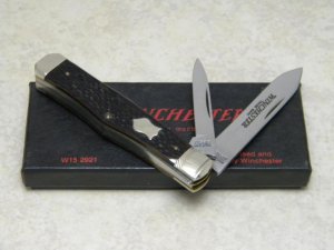 Winchester Trademark USA 1987 Bone 2921 Coffin Jack Knife in Box