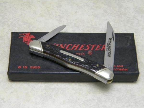 Winchester Trademark USA 1988 Bone 2935 Half Whittler Knife in Box