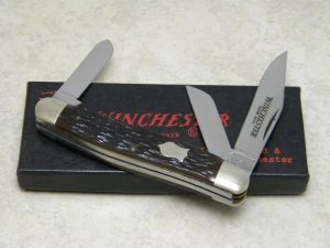 Winchester Trademark USA 1987 Bone 3964 Stockman Knife in Box