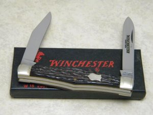 Winchester Trademark USA 1988 Bone 2967 Swell Center Moose Knife in Box