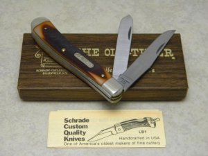 Schrade USA 94OT Delrin Gunstock Trapper Knife in Box