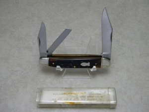 Schrade Walden NY USA 804 Delrin Large Split Backspring Whittler Knife in Tube