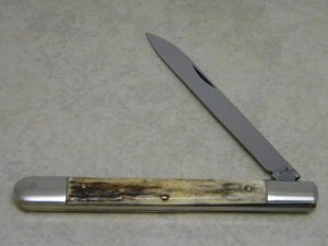 RM Szankovits Made in Hungary Genuine Stag Folding Melon Tester Knife