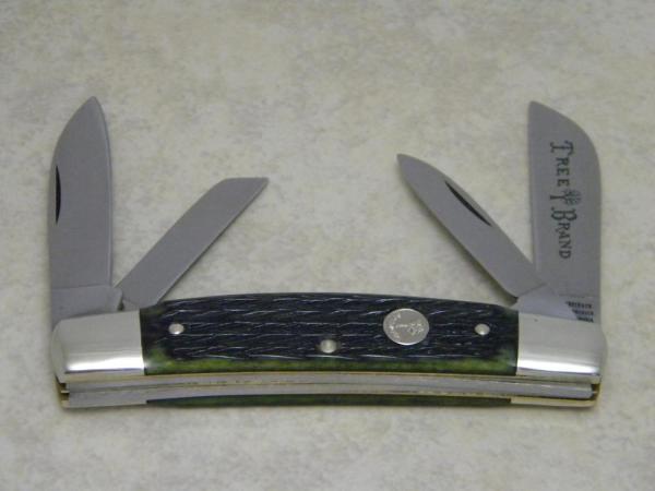 Heinr Boker & Co. Baumwerk Solingen Germany Alemania Tree Brand Green Bone Large Congress Knife