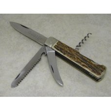 Puma Solingen Germany Handarbeit Bestell Nr. 945 Stag Multitool Large Lockback Knife in Box Pre 1964