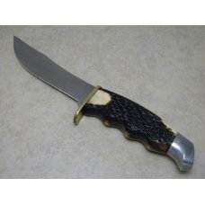 Schrade Walden NY USA 147 Staglon Hunting Fixed Blade Sheath Knife