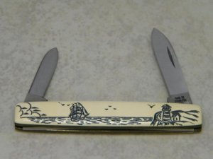 Case XX Stainless USA 2 Dot (1978) Ocean Scene 278 Pen Knife