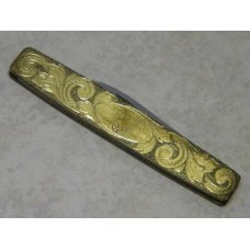 Case XX SS USA 9 Dot (1981) Engraved Brass 278 Pen Knife Case XX SS USA 9 Dot (1981) Engraved Brass 278 Pen Knife