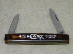 Case XX Stainless USA 1905-1980 Diamond Jubilee 75th Anniversary Tortoise Shell 278 Pen Knife