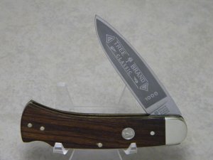 Boker Solingen Germany Stainless Tree Brand Classic Wood 1000 Lockback Knife c.1978-1984