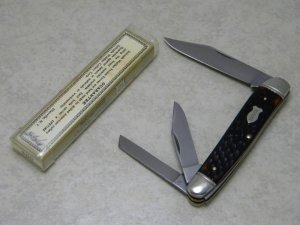Schrade Walden NY USA 804 Delrin Large Split Backspring Whittler Knife in Tube
