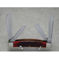 Case XX Bradford PA SS USA 4 Dot (1986) Red Bone R64088 Circle C Series Congress Knife Case XX Bradford PA SS USA 4 Dot (1986) Red Bone R64088 Circle C Series Congress Knife
