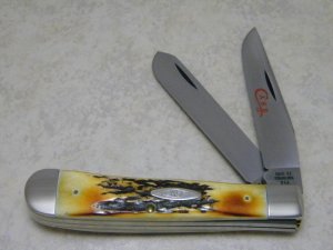 Case XX Stainless USA 2 Dot (1978) Stag 5254 SSP Red Etch Trapper Knife