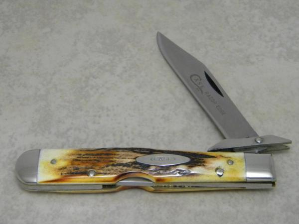 Case XX Stainless USA 4 Dot (1976) Stag 5111 1/2 L SSP Razor Edge Cheetah Pattern Knife Case XX Stainless USA 4 Dot (1976) Stag 5111 1/2 L SSP Razor Edge Cheetah Pattern Knife